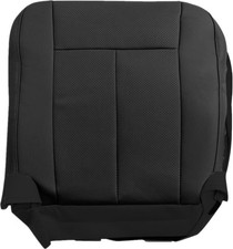 Front Driver Side Bottom Replacement Perforated Leather Seat -Black Perforated