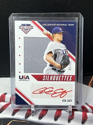 2020 Panini USA Baseball Stars & Stripes - Silhouettes Signatures Asa Lacy...