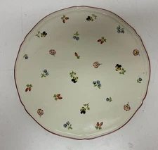 Villeroy & Boch Luxembourg Petite Fleur 12" White China Compote Plate EXCELLENT