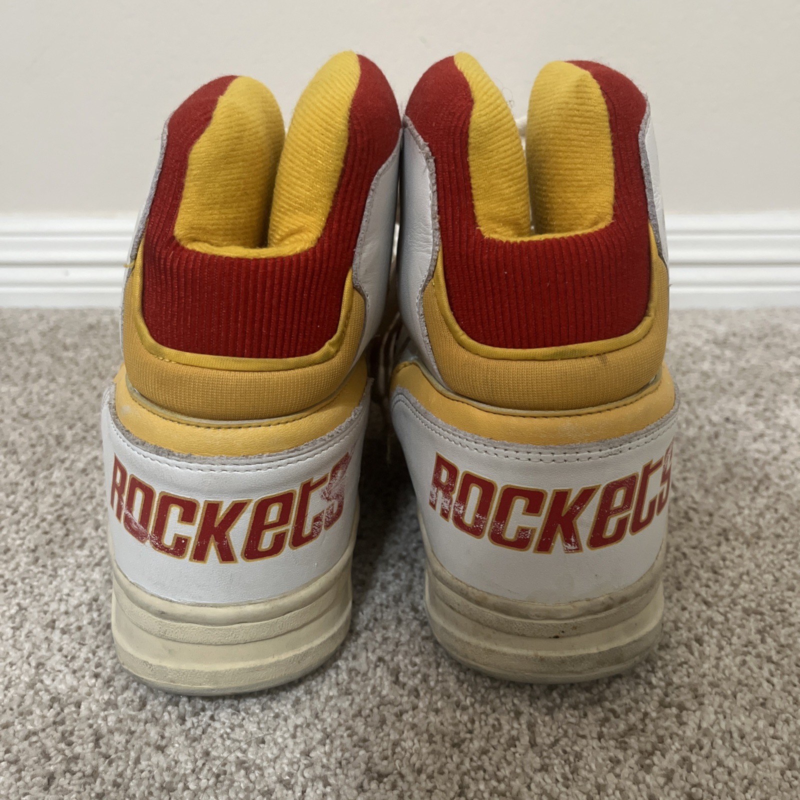 Larry Smith "Game-Used" & "Auto" Houston Rockets Converse Basketball Shoes view 6