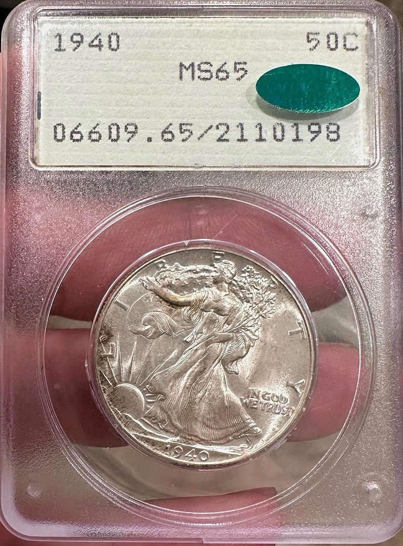MS 65 Graded 1940 Year Liberty Walking Half Dollars (1916-1947