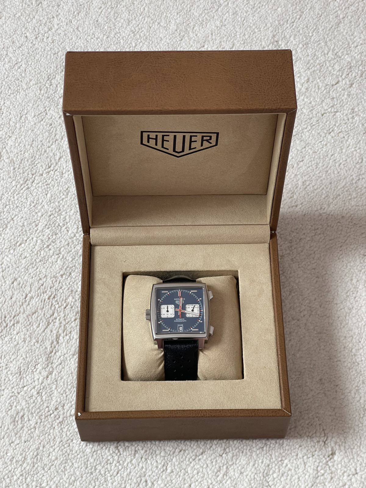 Tag Heuer Monaco Calibre 11 Watch, Box And Papers.  Great Condition.