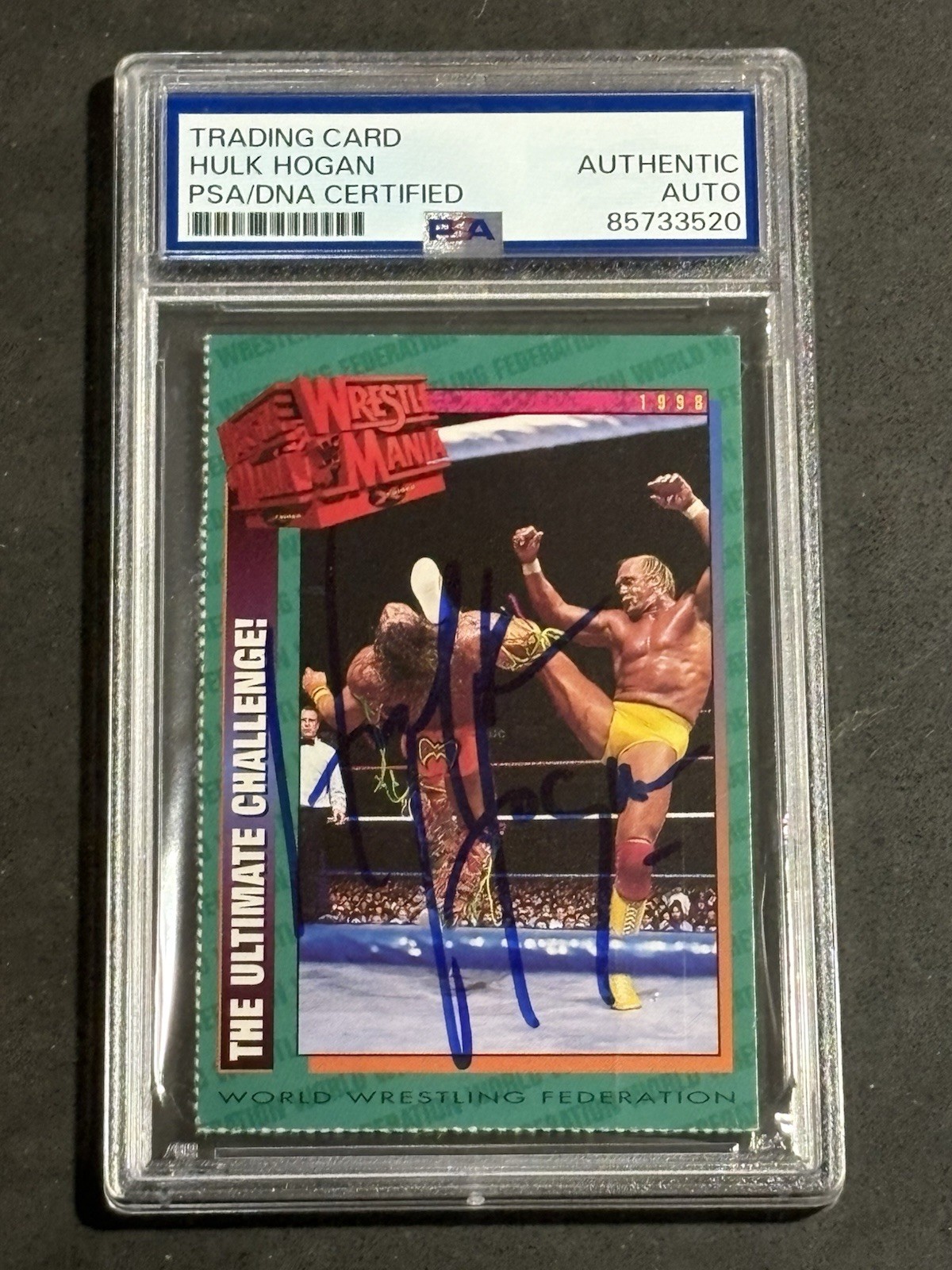 HULK HOGAN 1996-98 WWF MAGAZINE SIGNED AUTOGRAPHED CARD PSA/DNA CERTIFIED
