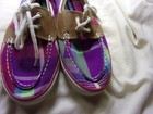 Ralph Lauren Boat Shoes Sz 10 B   Breeana Sneakers Plaid Pink Multicolor — photo 2