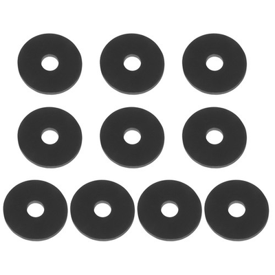 #ad #ad 10Pcs M6 Silicone Flat Washer 6x18x2mm Metric Sealing Gasket Spacer Black $16.01