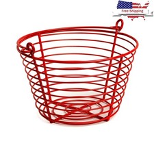 Durable Egg Basket 8 Inch Vinyl Coated Wire Collecting Eggs Vegetables New