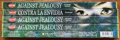 Hem (Brand) Against Jealousy Incense Sticks - Five 8-Stick Boxes!