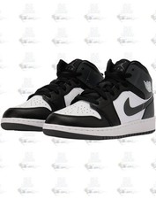 Kids Nike Air Jordan 1 Mid GS Black White DQ8423-001 Sneaker Shoe Trainer
