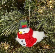 Wondershop Christmas Bird with Top Hat & Scarf Christmas Ornament