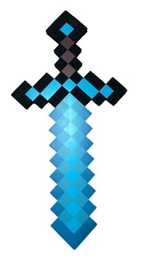 Minecraft Kids Play Foam Diamond Toy Sword Cosplay Halloween NEW