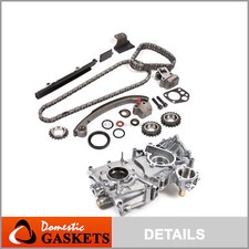 Timing Chain Kit w/o Idler Sprocket Oil Pump for 91-99 Nissan 240SX 2.4L KA24DE