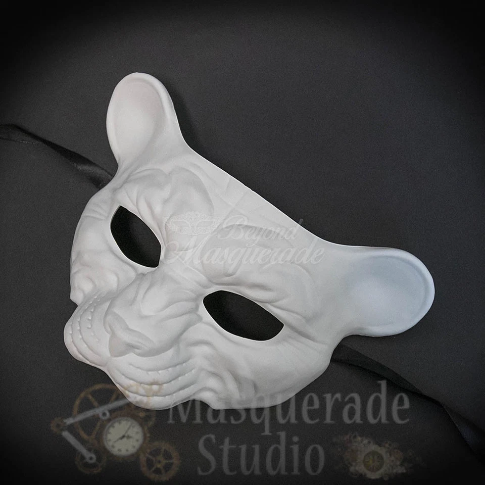 Leopard Haunted Animal Spirit Wall Decoration Halloween Masquerade Mask [White] - Image 3 of 4
