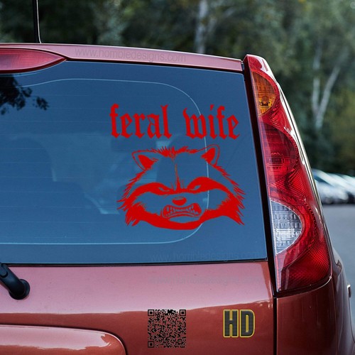 Feral Wife 2 vinyl decal sticker, Funny Sticker Decal,feral wife decal,SUV car - Picture 17 of 109