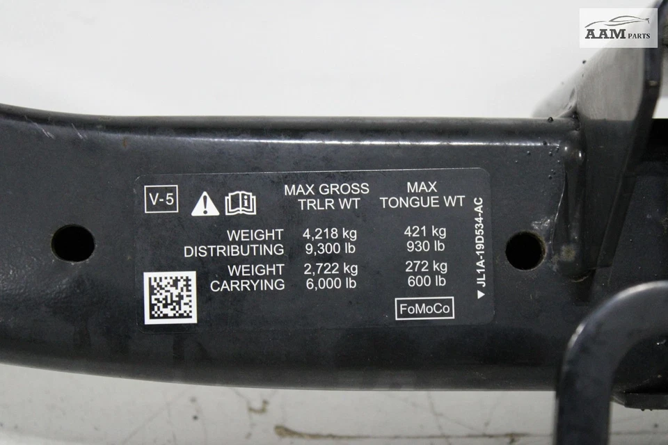 2018-2024 LINCOLN NAVIGATOR 4X4 REAR BUMPER TRAILER TOW TOWING HITCH RAIL OEM - Image 4 of 4