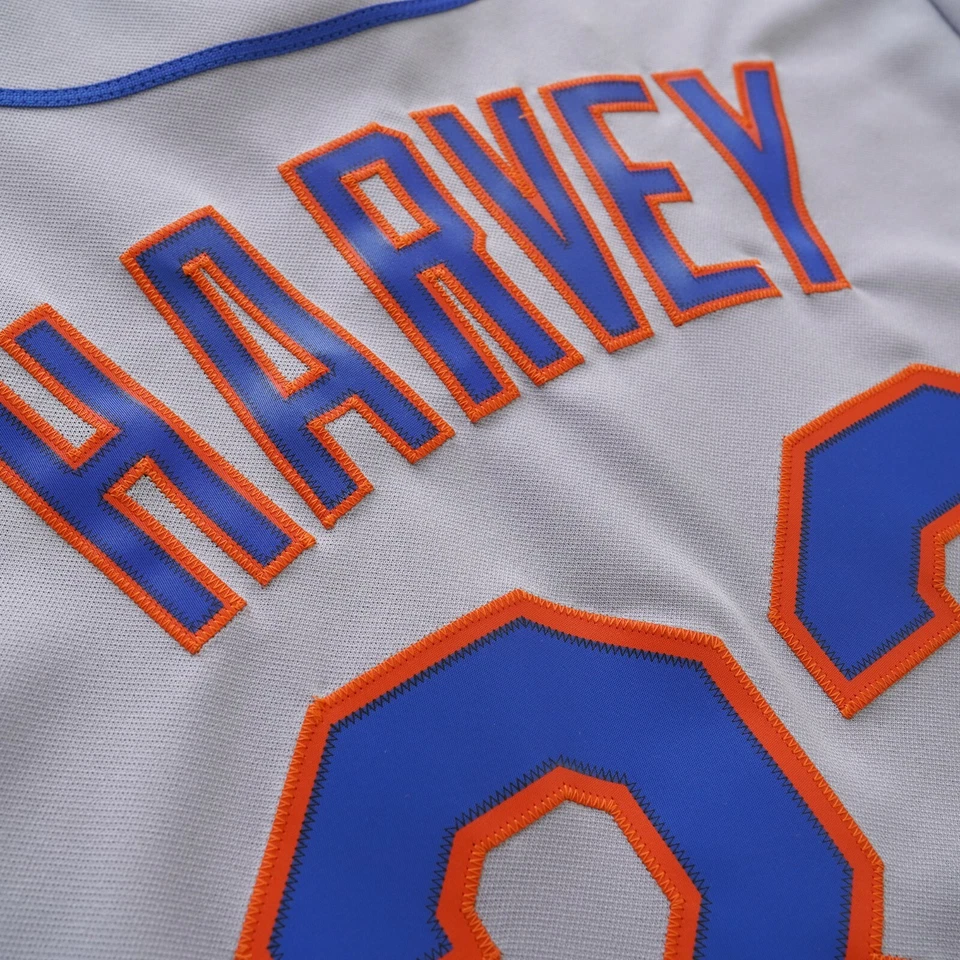 Matt Harvey Majestic New York Mets Men's Grey Road Jersey - Image 4 of 4