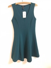 Forever 21 Women's Dress Skaters Dress Fit and Flare Teal Size Small NWT