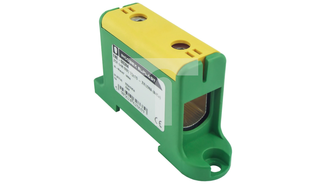 Single-pole terminal block ZGX 1x95 mm2 yellow-green (Al-Cu) ENE-00384 /T2UK