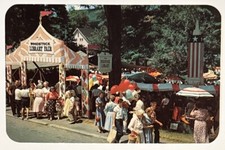 Scene At Woodstock NY New York Library Fair Vintage Postcard Scene At Woodstock NY New York Library Fair Vintage Postcard