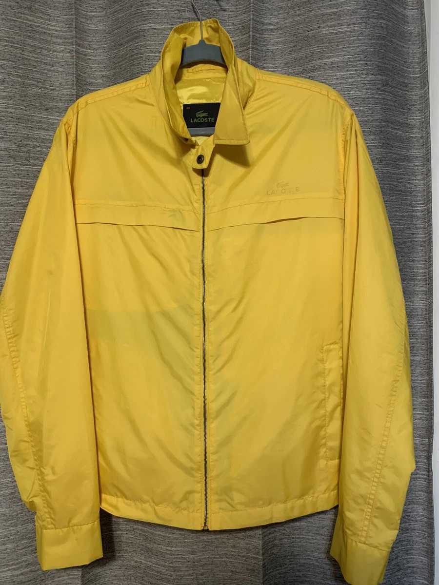 Lacoste Men s Lightweight Packable WATER REPELLNT Jacket Yellow
