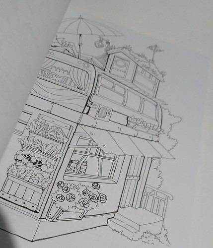 Adult Coloring Book- Nice Little Town 3 - paperback - New - Unused- 2017 - Picture 13 of 14