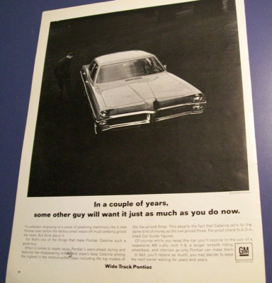1967 Pontiac CATALINA large-mag car ad -''In a couple of years, some other guy..''