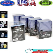 Premium Combo Pack: 100 Clear Toploaders & Acid-Free Sleeves for Card Protection