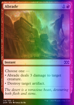 MTG Magic the Gathering Abrade (114/503) Double Masters LP FOIL