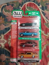 Auto World / Mustang, Cougar, El Camino, Firebird Version B / Deluxe 4 Pack