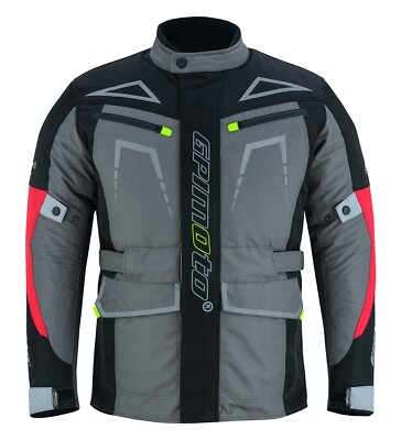 GPI Moto Adventure Motorcycle Jacket for Men's with CE Armored & waterproof