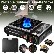 3500W Camping Stove Propane&Butane Windproof Fire Dual Fuel Brass Cooking Burner