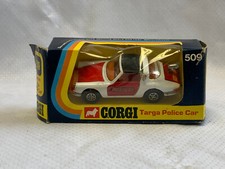 Vtg 1973 Corgi Toys Porsche Targa Police Car 5098 Diecast 1:43 Vehicle w/ Box