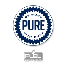 Pure Oil Company Premium Vinyl Decal - Made in the USA - Vintage Oil Logo