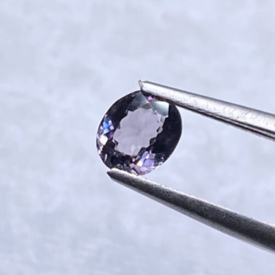 1.01 CTS, SPINEL, NATURAL VIOLET OVAL FACET SPARKLY, MYANMAR, 6.6 X 5.6 X 3.4 MM