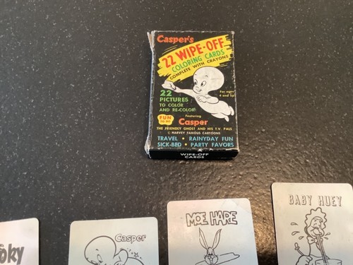 Vintage Casper’s 22 Wipe-Off Coloring Cards No Crayons - Picture 2 of 8