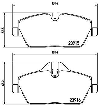 BREMBO P 06 034X Bremsbelagsatz, Scheibenbremse für BMW,MINI