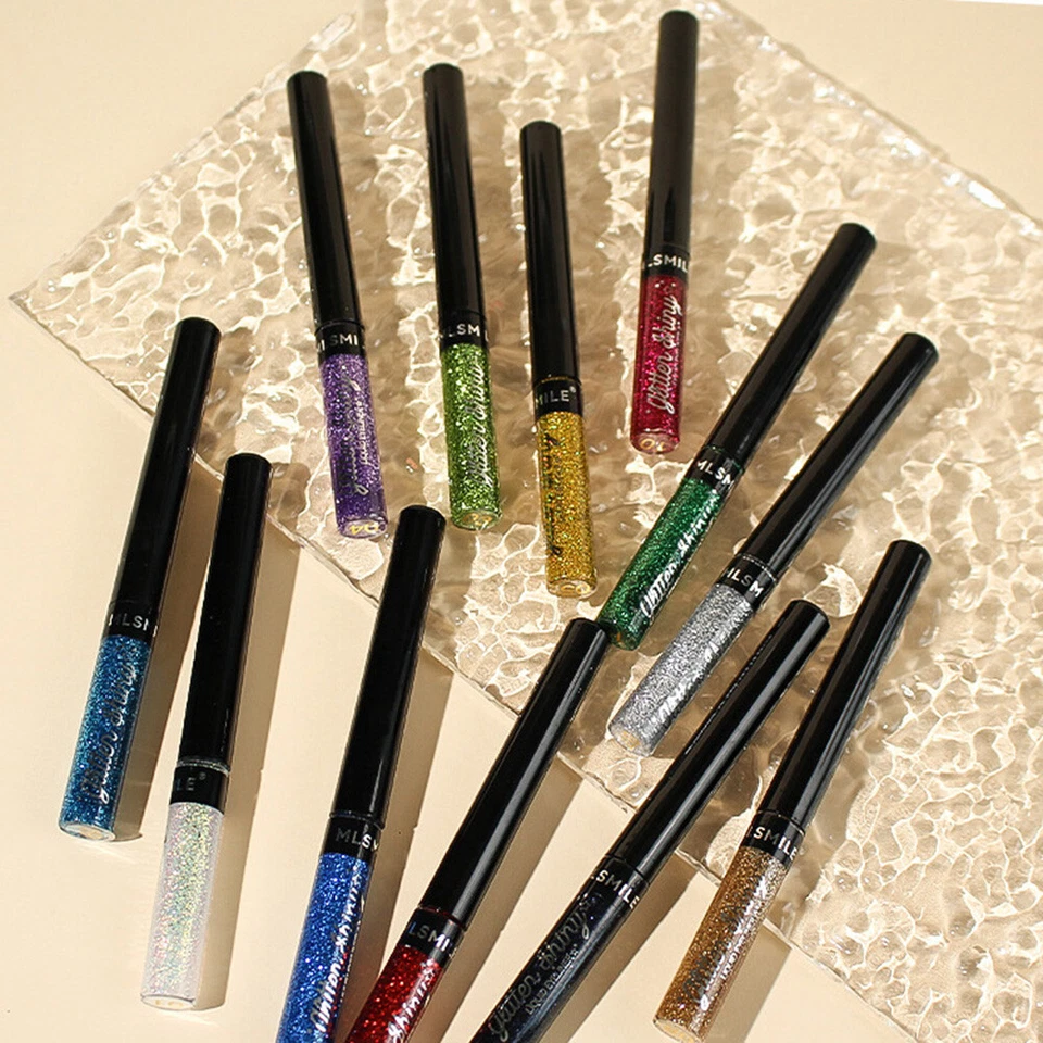 Liquid Eyeshadow Metallic Eyeliner Glitter Sequin Diamond Shimmer Pearlescent ! - Image 3 of 4