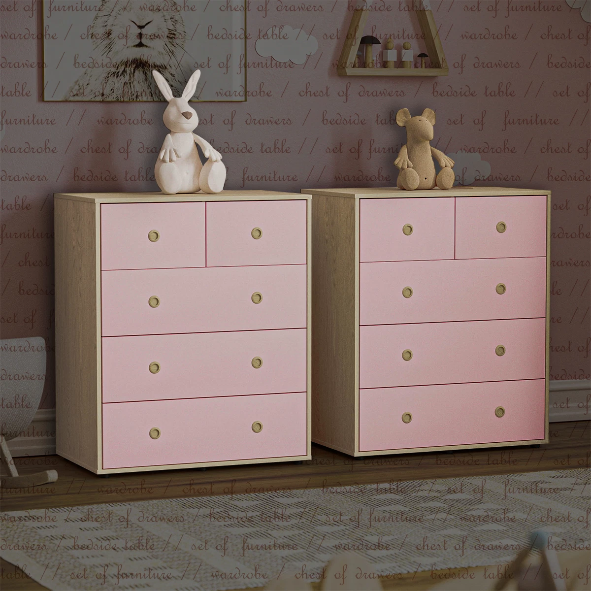 Bedroom nightstand set of 2 deals