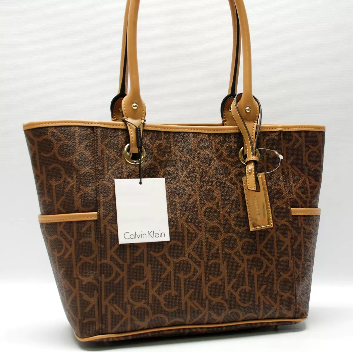 brown calvin klein handbags