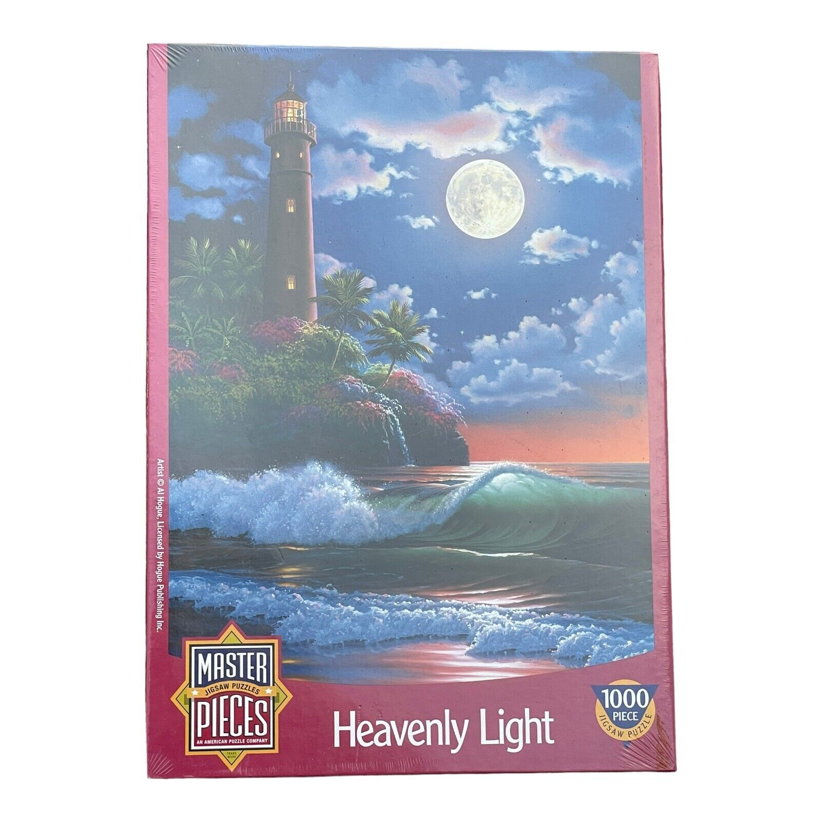 MasterPieces Heavenly Light Al Hogue 1000 Piece Puzzle Lighthouse With Moon