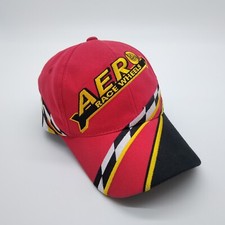 Aero Race Wheels All Around Checkered Baseball Cap Hat Adjustable Hook & Loop