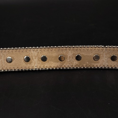 B. B. Simon Swavorski Crystal Pink Snakeskin Python Size 36 Belt Mabeline - Picture 15 of 22