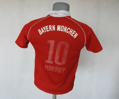 Bayern Munchen 2005 Home Jersey #10 Makaay Adidas Red Shirt Size