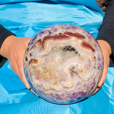 #ad #ad 11.3LB Natural And Beautiful Dream Amethyst Energy Ball Mineral Specimen Healing $260.00