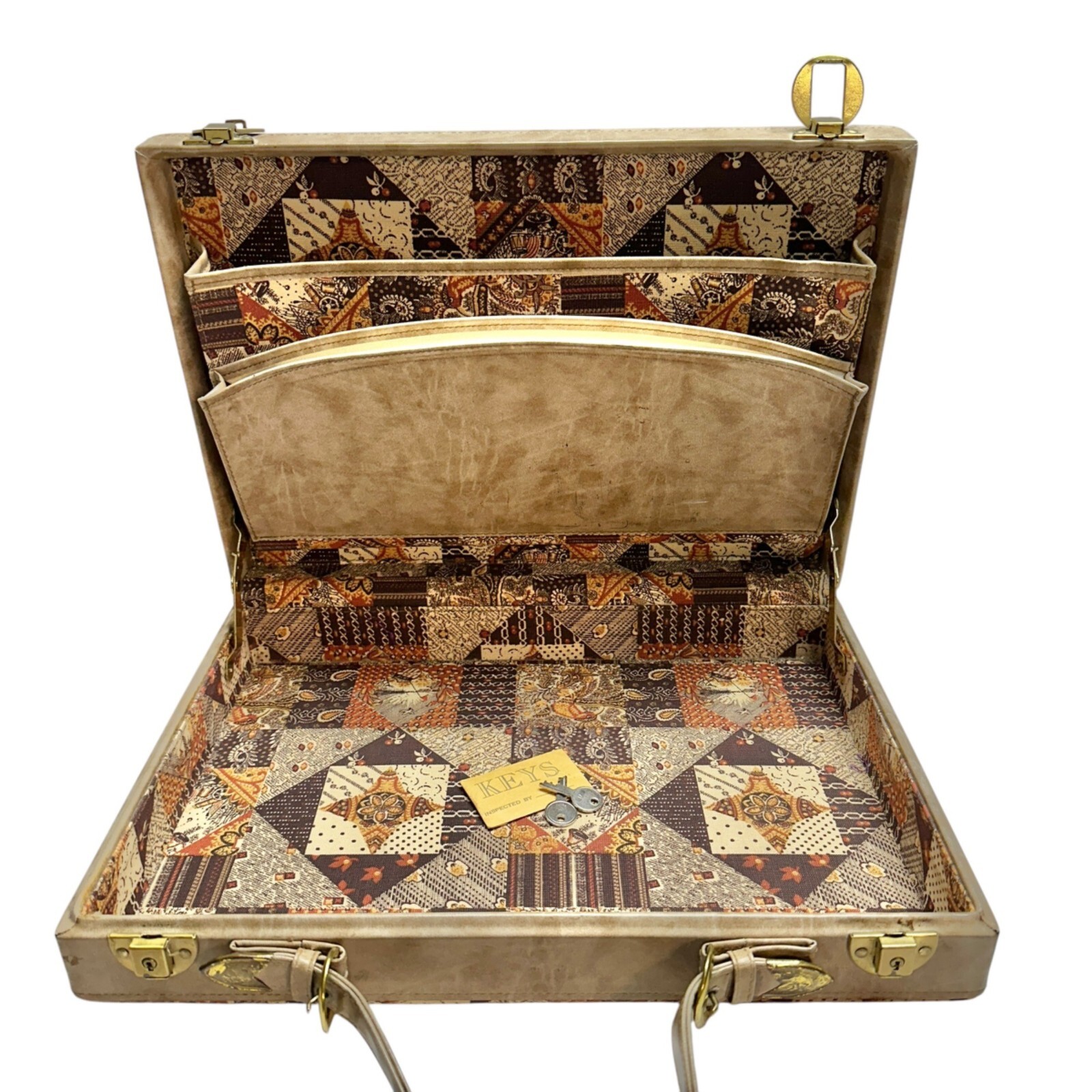 Vintage Patchwork Tapestry Briefcase With Handle … - image 4