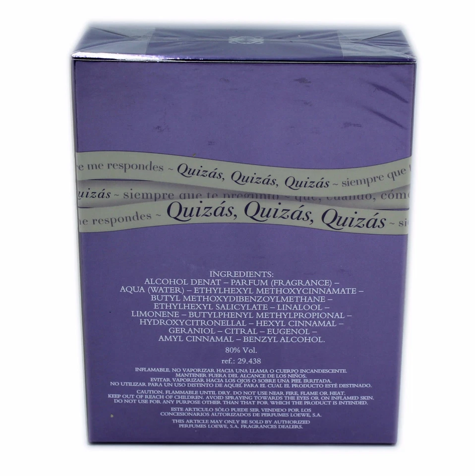 LOEWE QUIZAS QUIZAS QUIZAS ТУАЛЕТНАЯ ВОДА НАТУРАЛЬНЫЙ СПРЕЙ 50 МЛ/1,7 УНЦ. Новый в коробке-29438 - Изображение 2 из 2