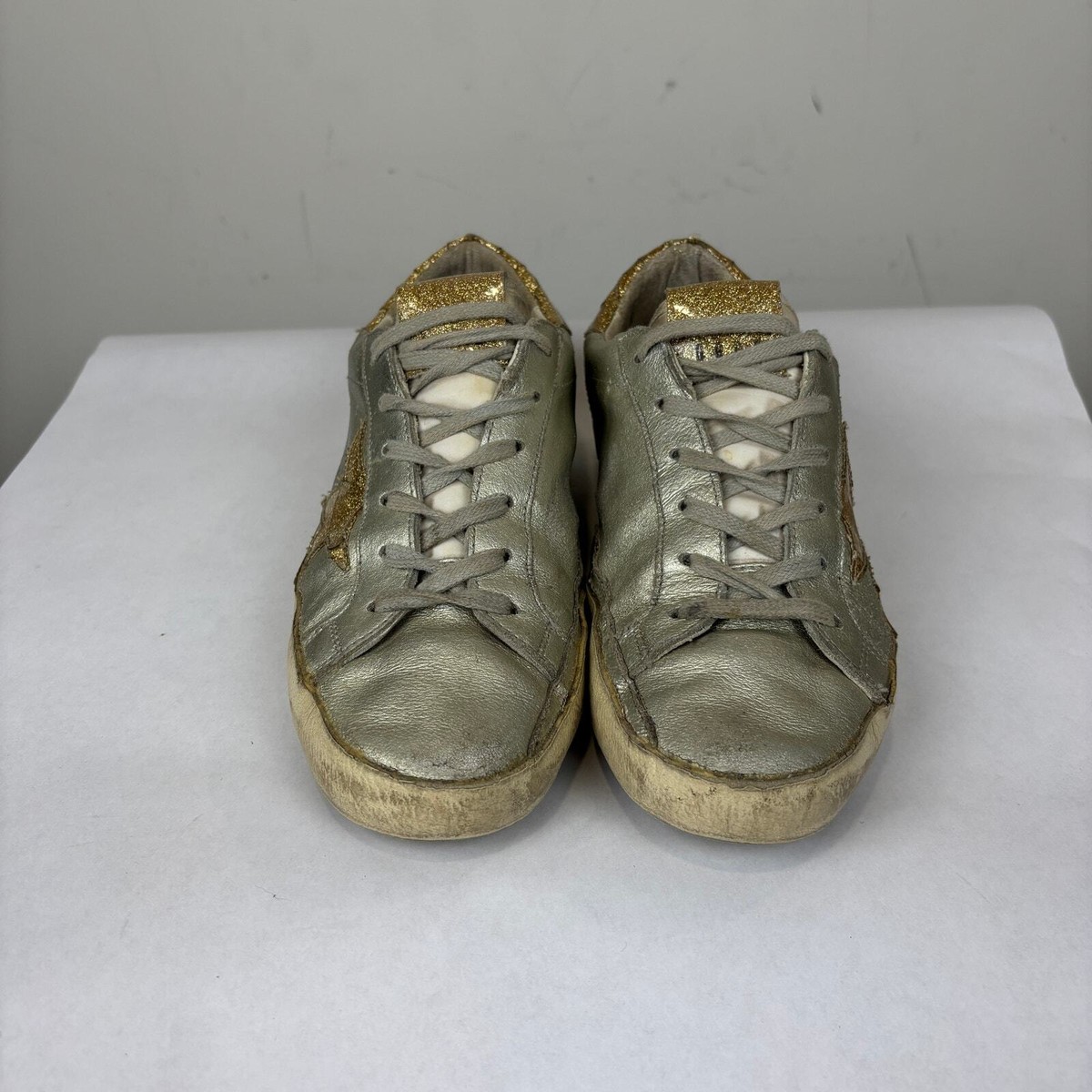 Golden Goose Superstar GGDB Gold Silver Low Skate Sneakers Women's
