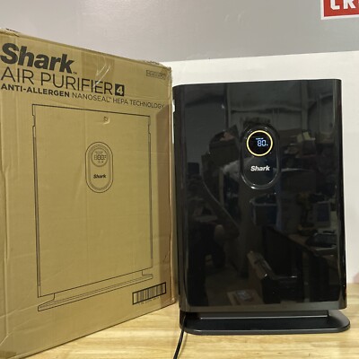 Shark HE402AMZ Air Purifier 4 True HEPA with Microban Protection, up to 1000 Sq.