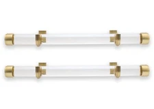BlastHome® Luxury 17" Custom Clear Acrylic Side Mount Curtain Rods – 