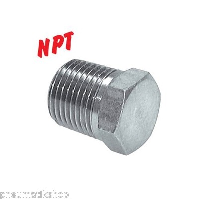 Verschlussschraube mit NPT-Gewinde, bis 345 bar, Kappe, Stopfen, Schraube