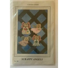 2002 Curiosity Shoppe Scrappy Angels  Ornament Uncut Holiday Christmas Craft 105